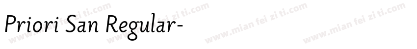 Priori San Regular字体转换
